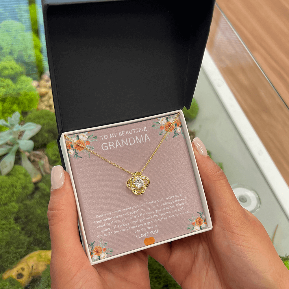 To my Beautiful Grandma-Love Knot Necklace