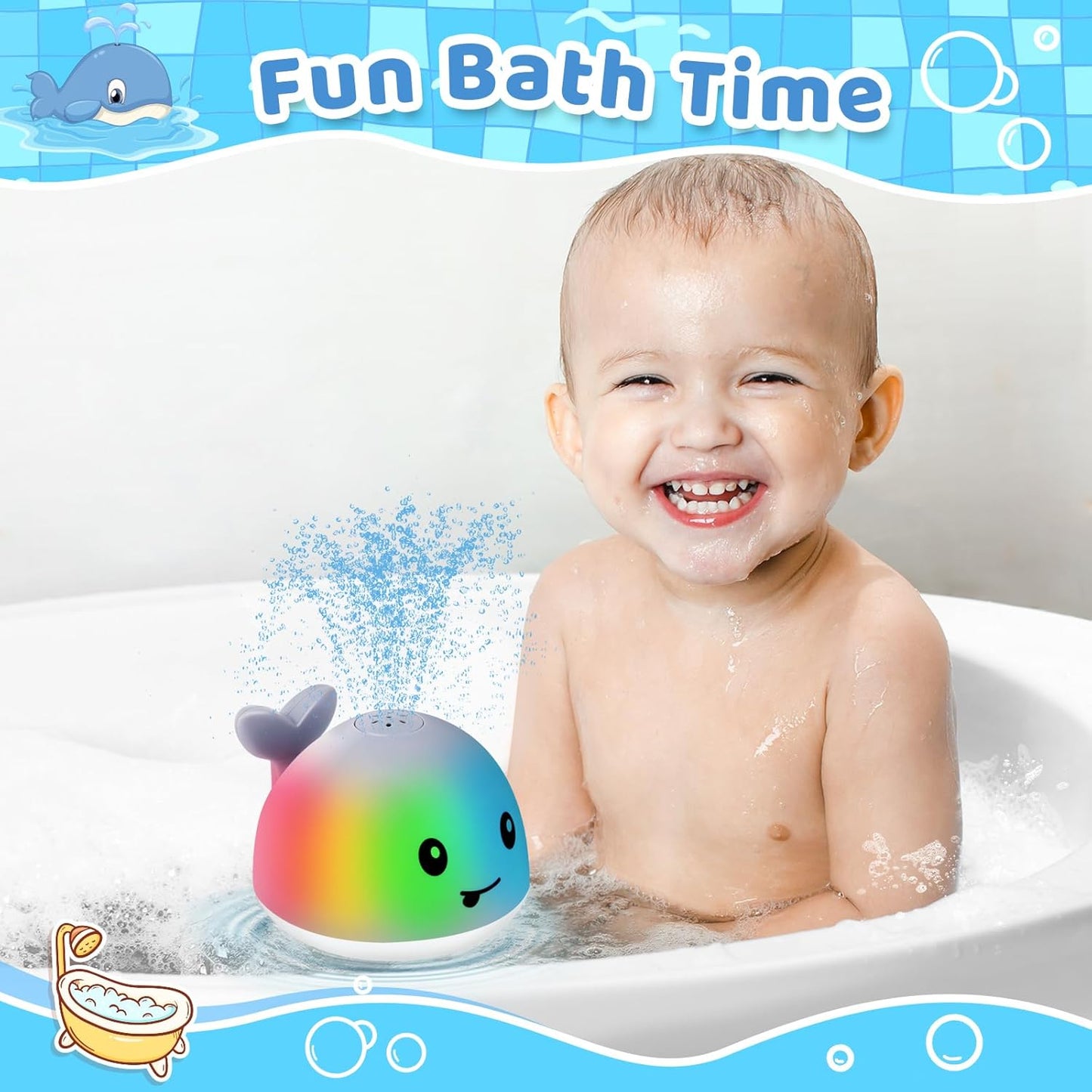Whale Fun Bath Time Toy