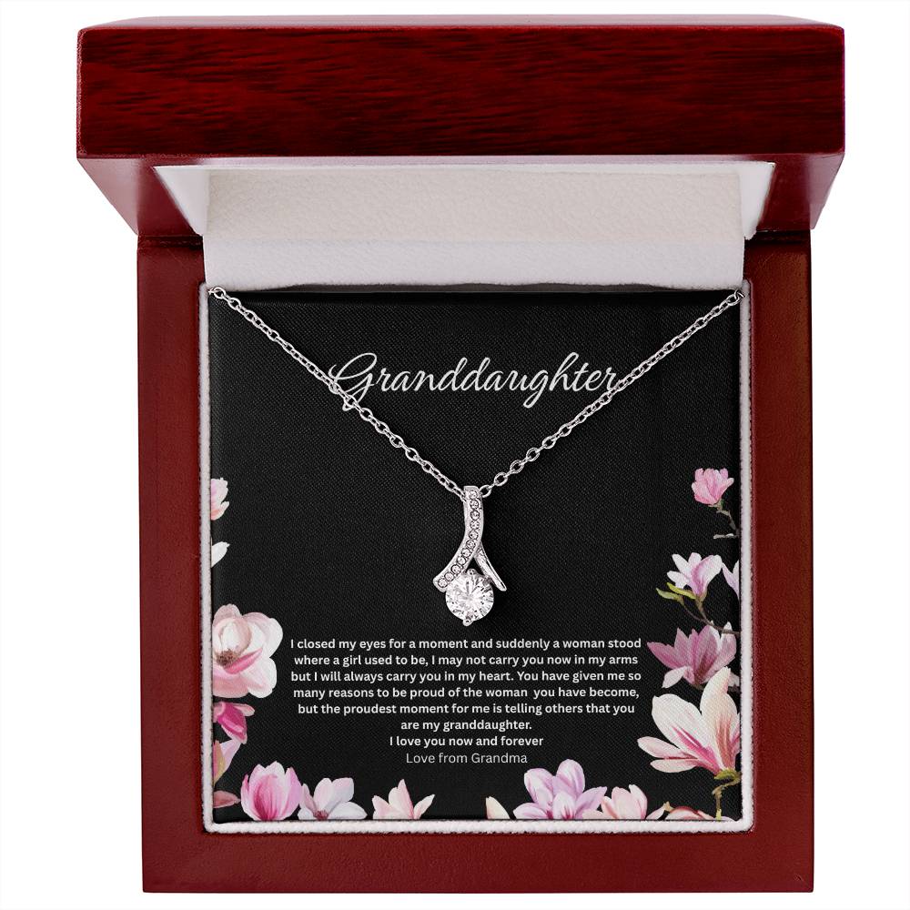 To My Granddaughter - "Proudest Moment" Alluring Beauty Necklace
