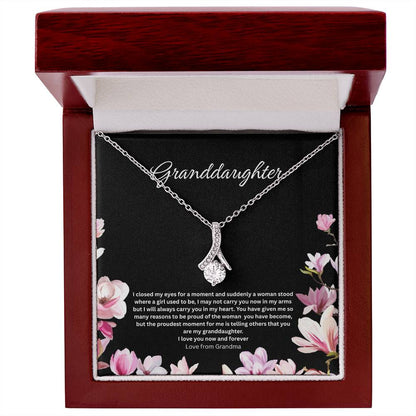 To My Granddaughter - "Proudest Moment" Alluring Beauty Necklace