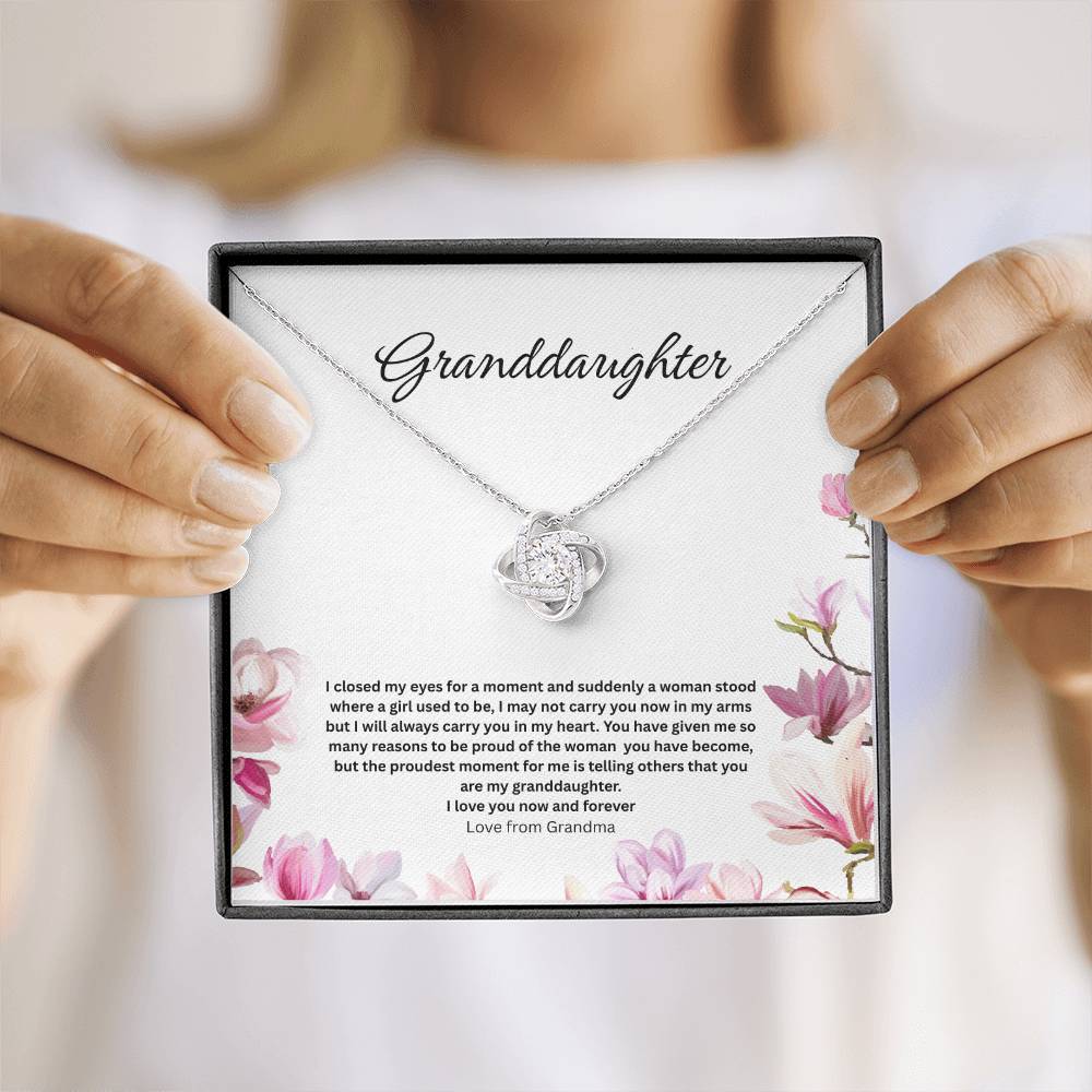 Granddaughter-Love Knot Necklace