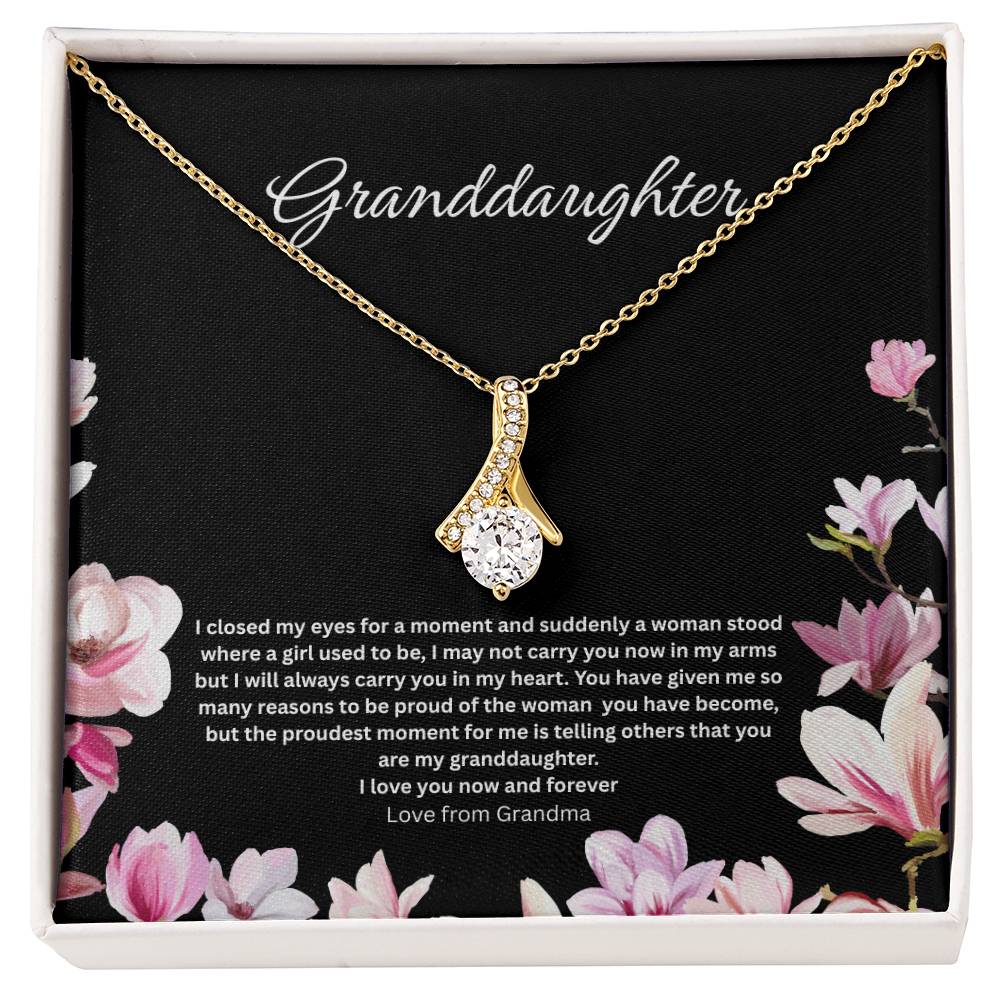 To My Granddaughter - "Proudest Moment" Alluring Beauty Necklace