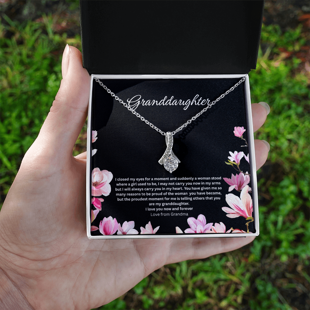 To My Granddaughter - "Proudest Moment" Alluring Beauty Necklace