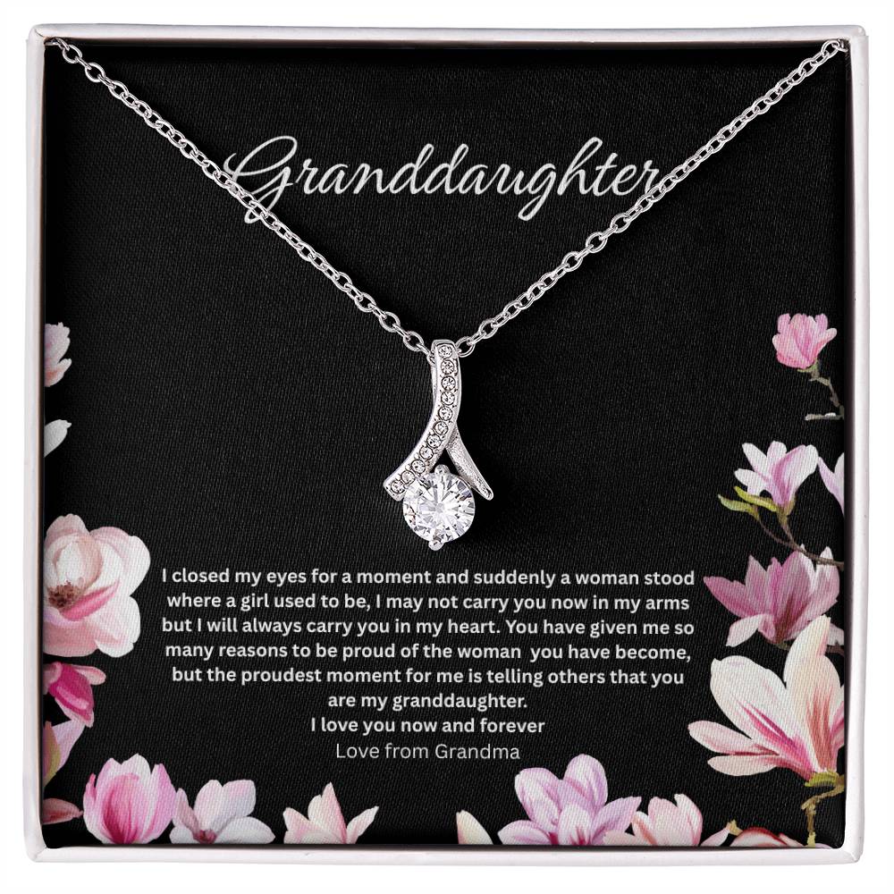 To My Granddaughter - "Proudest Moment" Alluring Beauty Necklace