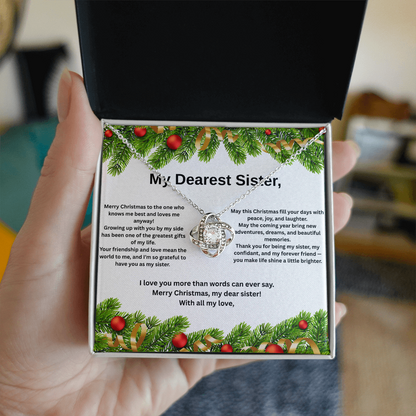 My Dearest Sister Love Knot Necklace