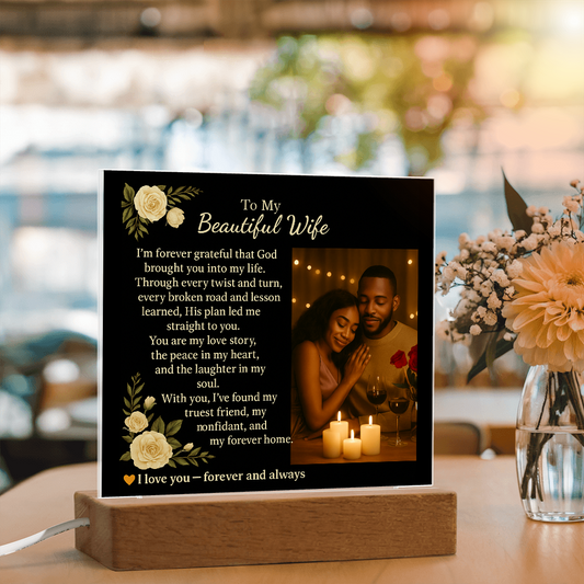 To My Beautiful Wife Acrylic Plaque