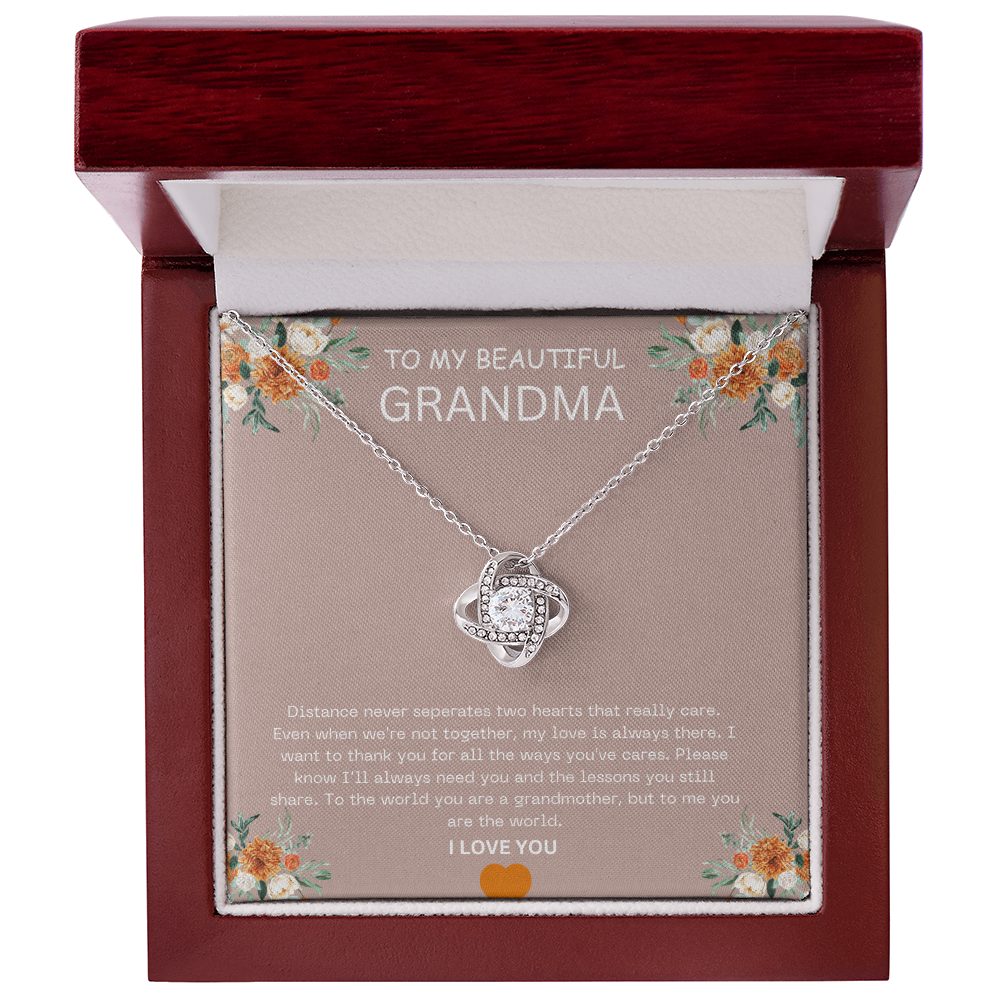To my Beautiful Grandma-Love Knot Necklace