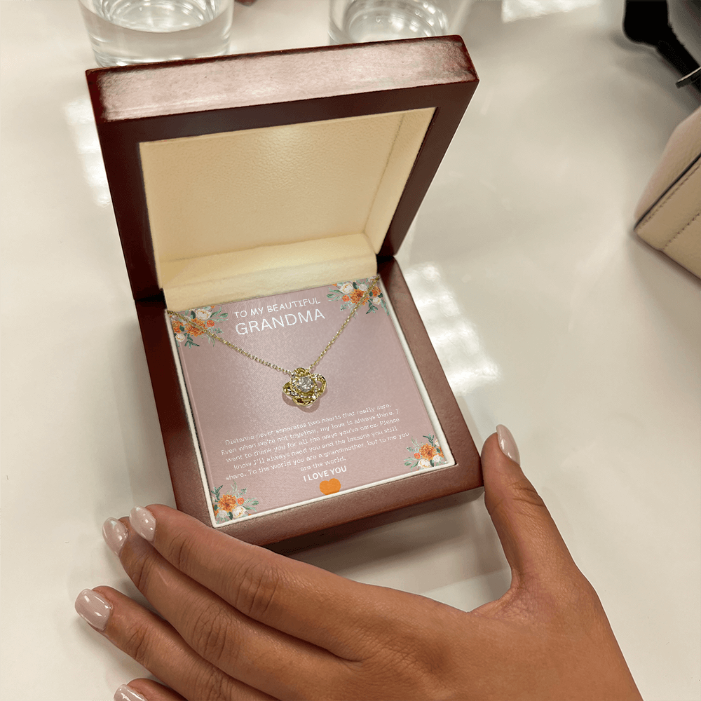 To my Beautiful Grandma-Love Knot Necklace