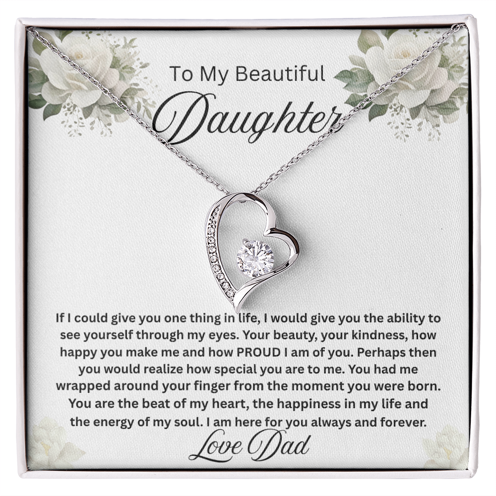 To My Beautiful Daughter-Forever Love Necklace
