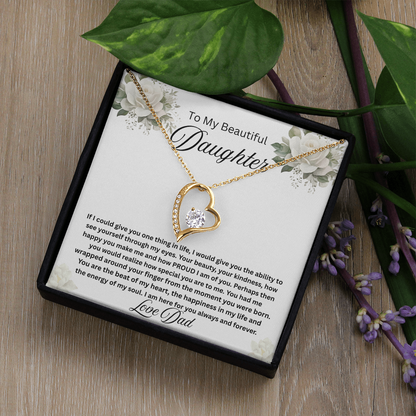 To My Beautiful Daughter-Forever Love Necklace