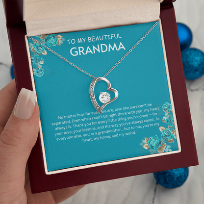 To My Beautiful Grandmother-Forever Love Necklace