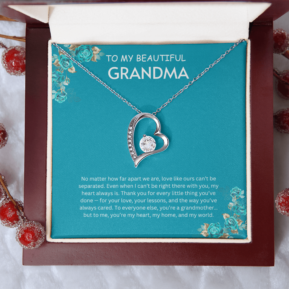 To My Beautiful Grandmother-Forever Love Necklace