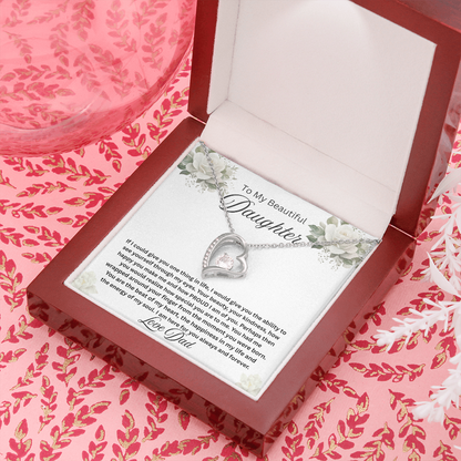 To My Beautiful Daughter-Forever Love Necklace
