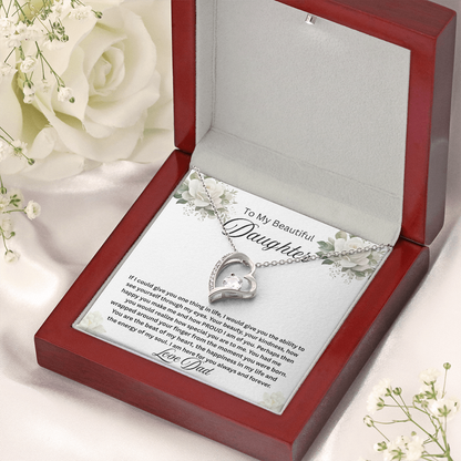 To My Beautiful Daughter-Forever Love Necklace