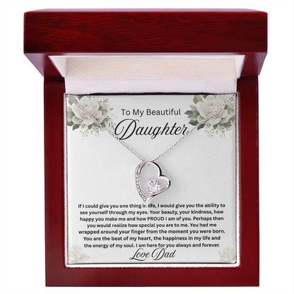 To My Beautiful Daughter-Forever Love Necklace