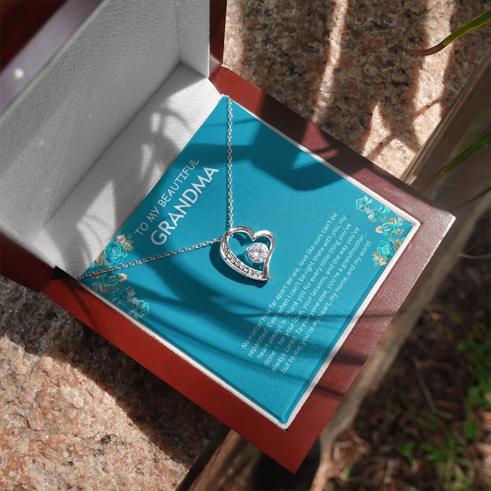 To My Beautiful Grandmother-Forever Love Necklace