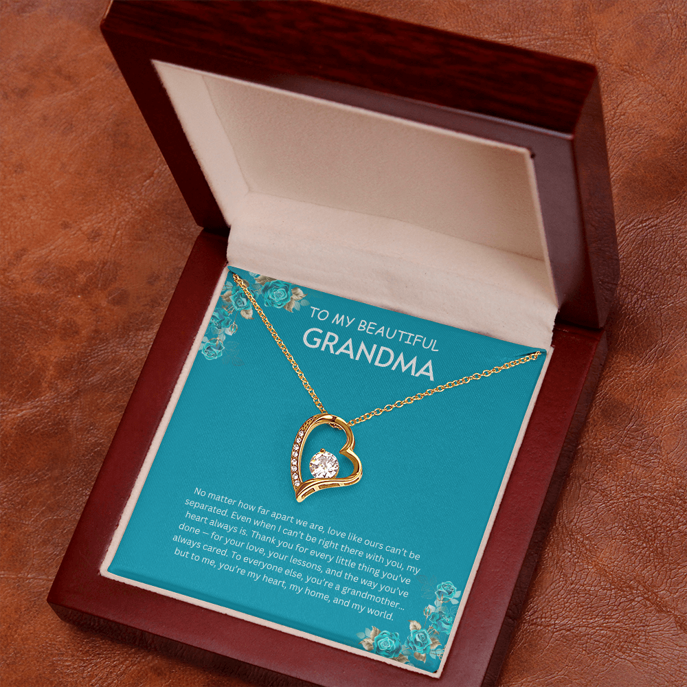 To My Beautiful Grandmother-Forever Love Necklace