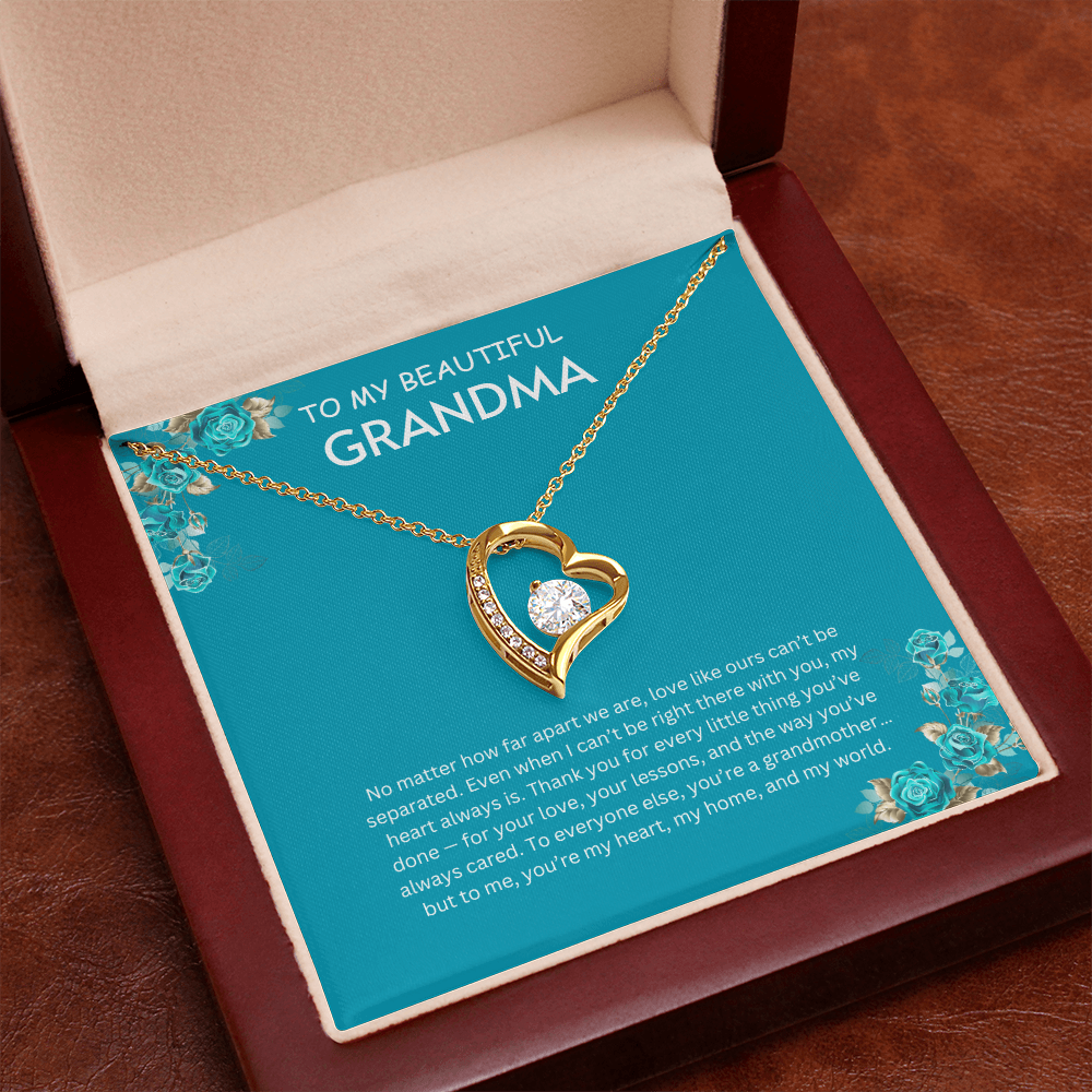 To My Beautiful Grandmother-Forever Love Necklace