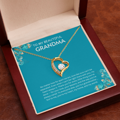 To My Beautiful Grandmother-Forever Love Necklace