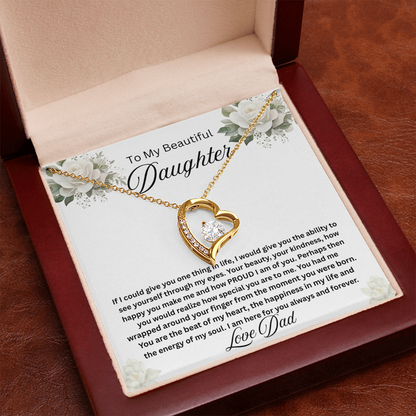 To My Beautiful Daughter-Forever Love Necklace