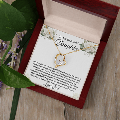 To My Beautiful Daughter-Forever Love Necklace