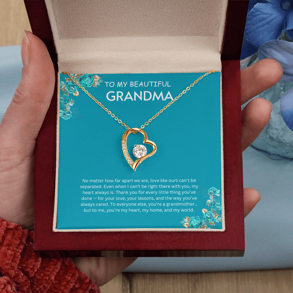 To My Beautiful Grandmother-Forever Love Necklace