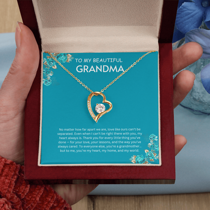 To My Beautiful Grandmother-Forever Love Necklace