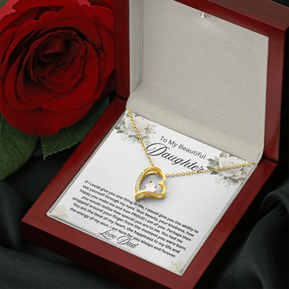 To My Beautiful Daughter-Forever Love Necklace