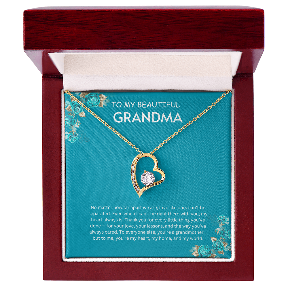 To My Beautiful Grandmother-Forever Love Necklace
