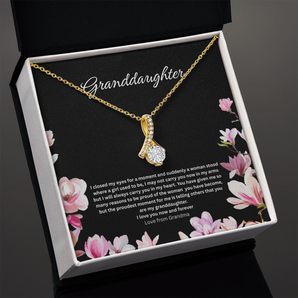 To My Granddaughter - "Proudest Moment" Alluring Beauty Necklace