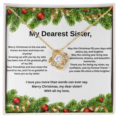 My Dearest Sister Love Knot Necklace