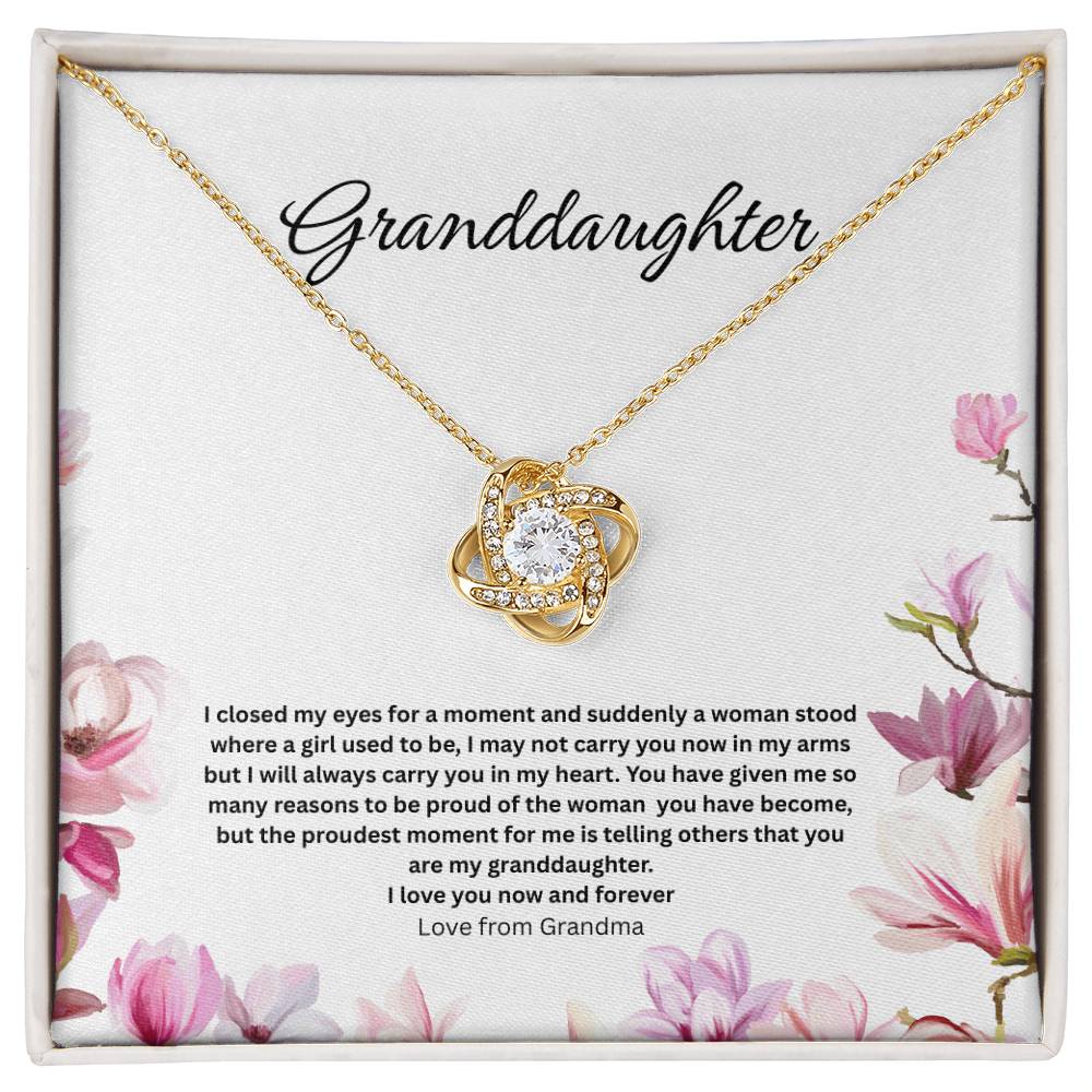 Granddaughter-Love Knot Necklace