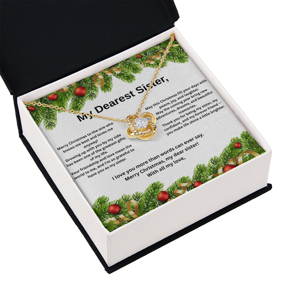 My Dearest Sister Love Knot Necklace