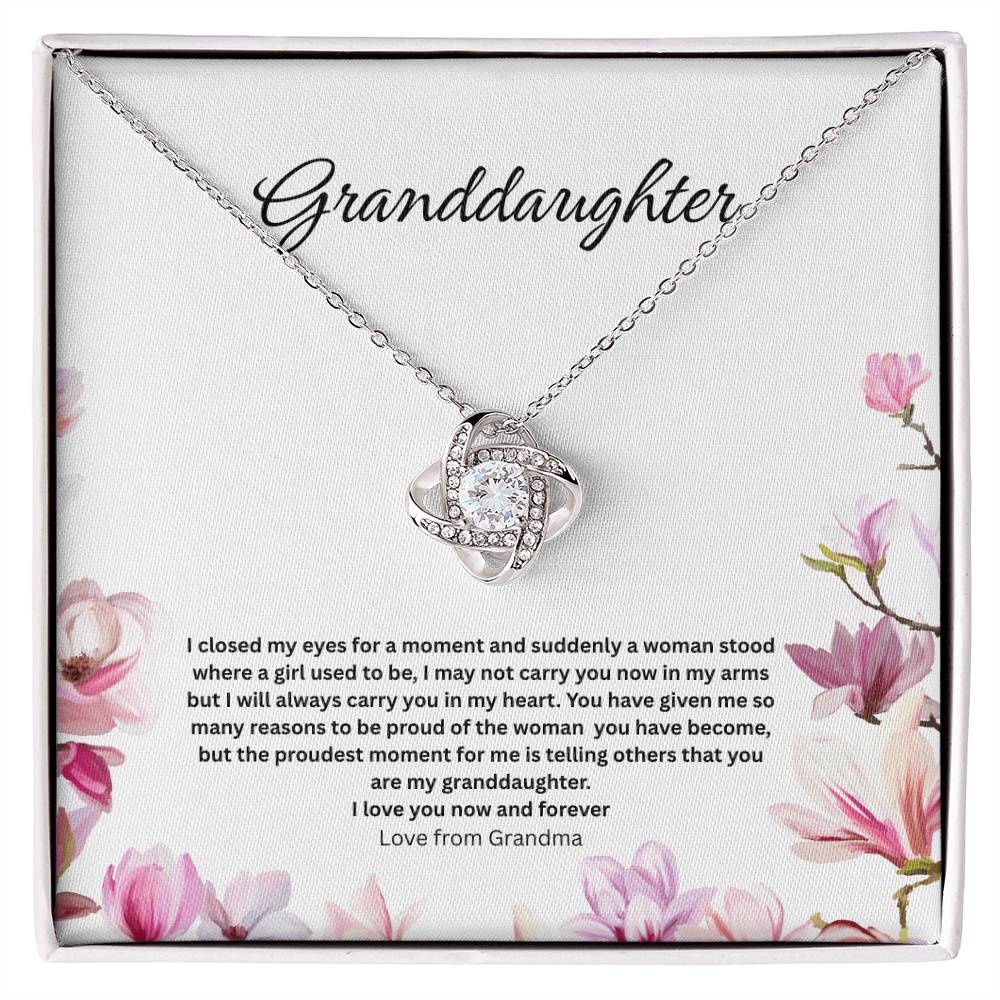Granddaughter-Love Knot Necklace