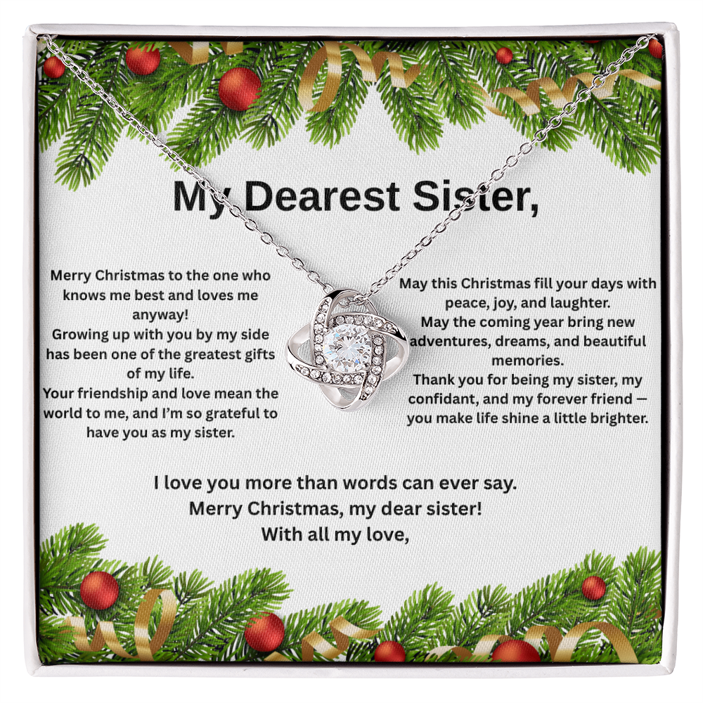 My Dearest Sister Love Knot Necklace