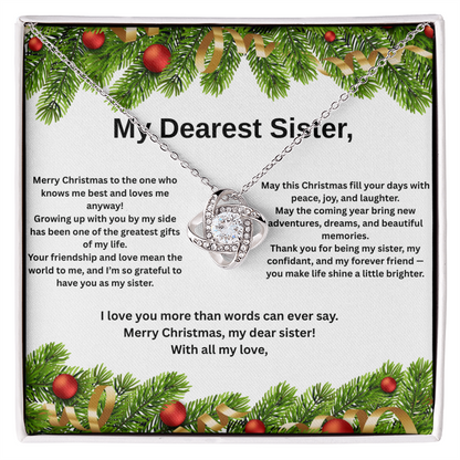 My Dearest Sister Love Knot Necklace