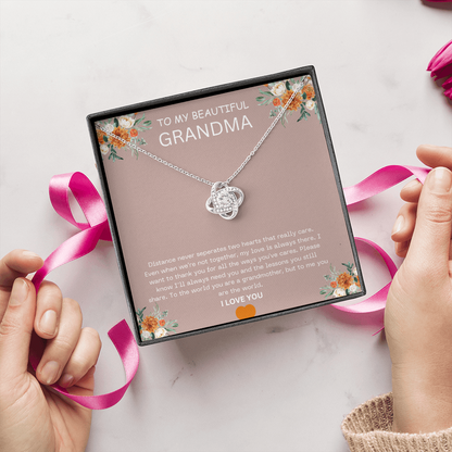 To my Beautiful Grandma-Love Knot Necklace