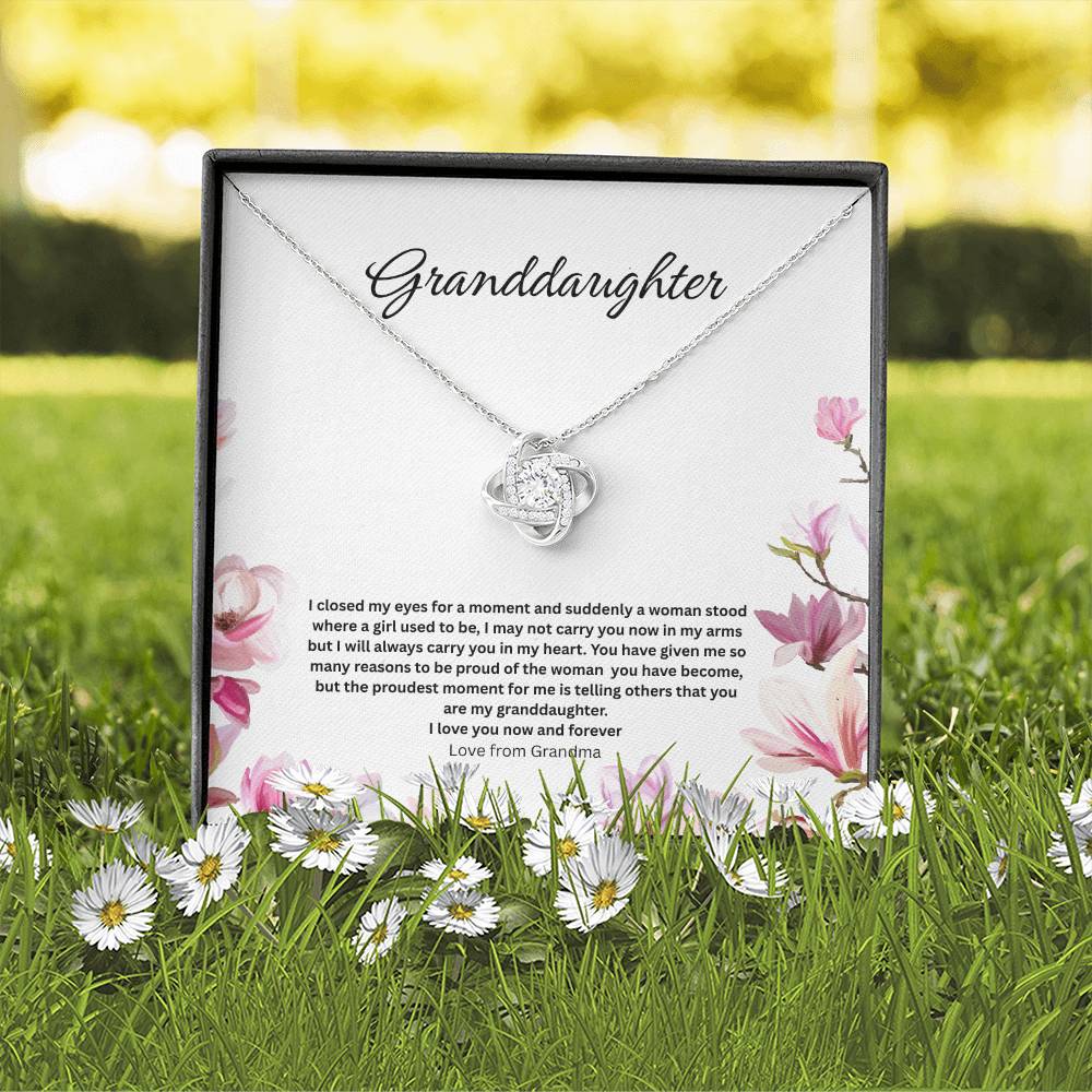 Granddaughter-Love Knot Necklace