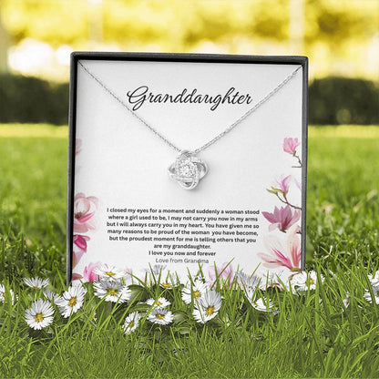 Granddaughter-Love Knot Necklace