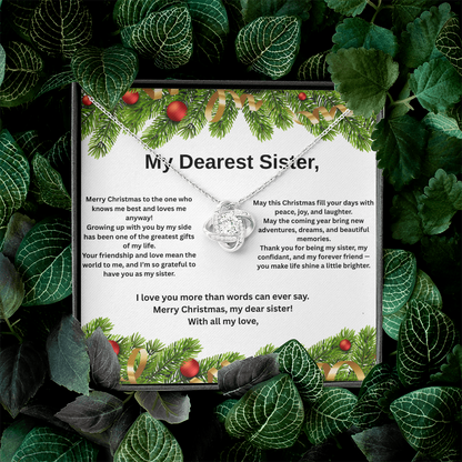 My Dearest Sister Love Knot Necklace