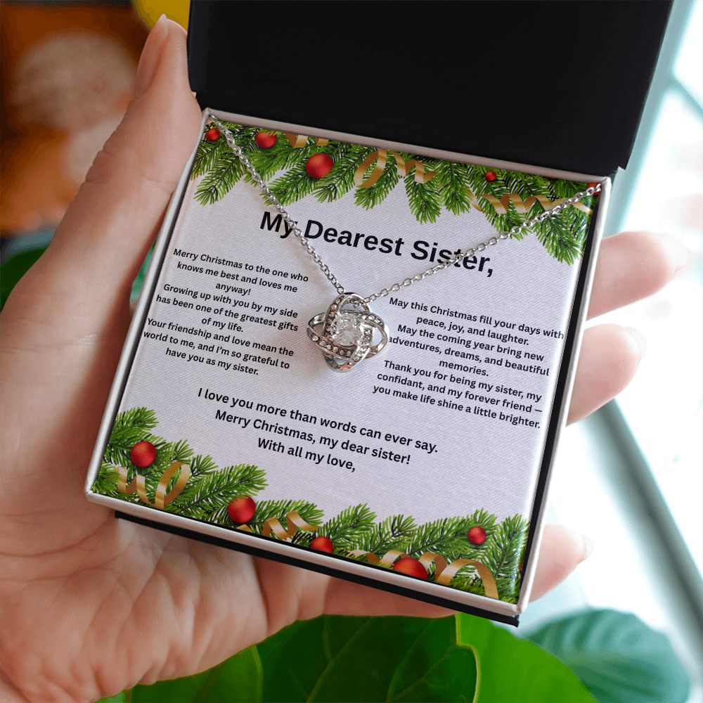 My Dearest Sister Love Knot Necklace