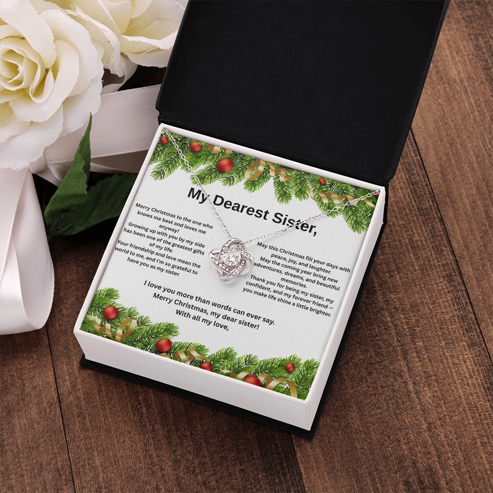 My Dearest Sister Love Knot Necklace