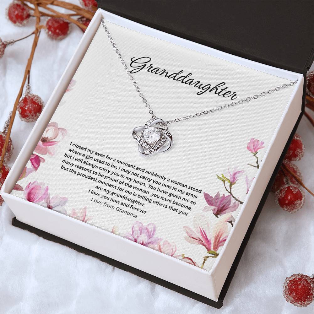 Granddaughter-Love Knot Necklace