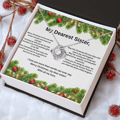 My Dearest Sister Love Knot Necklace