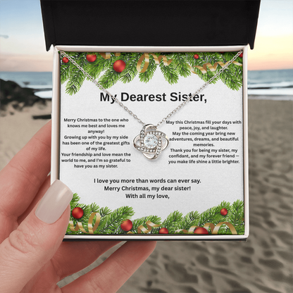 My Dearest Sister Love Knot Necklace