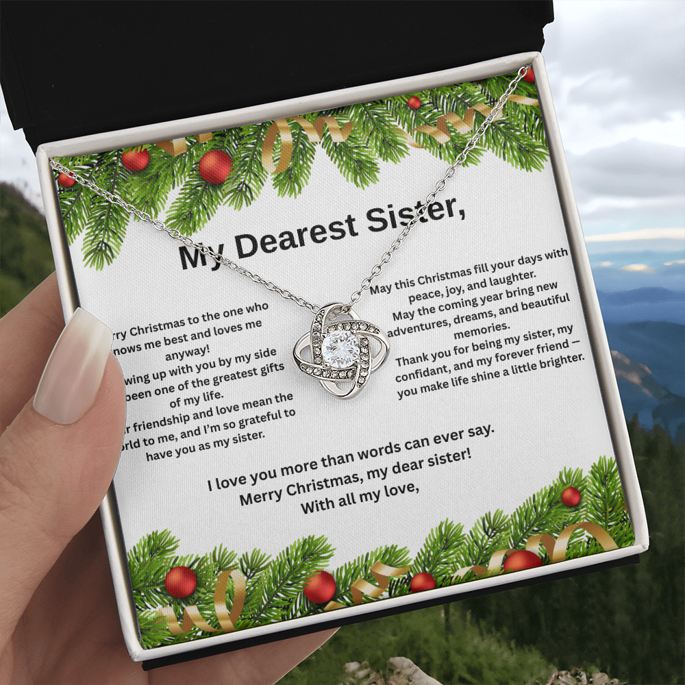 My Dearest Sister Love Knot Necklace