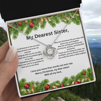 My Dearest Sister Love Knot Necklace