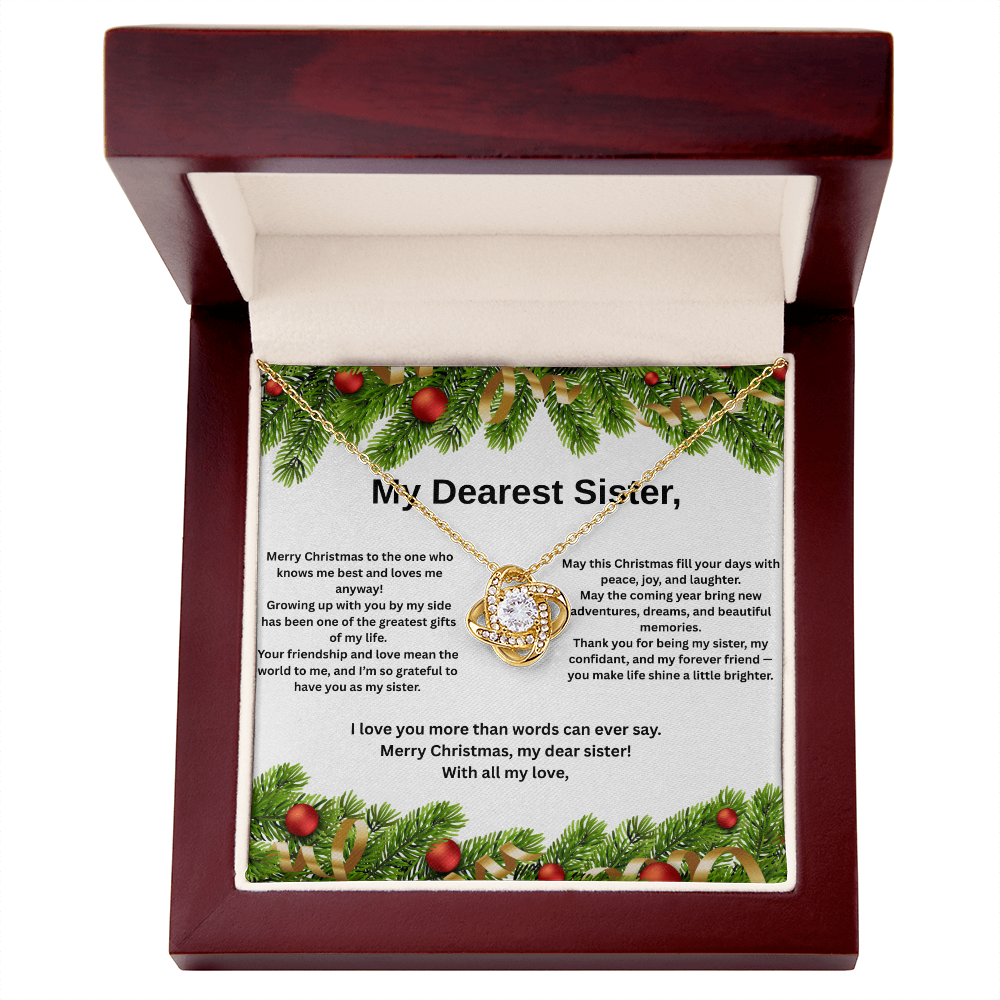 My Dearest Sister Love Knot Necklace