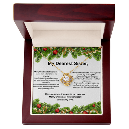 My Dearest Sister Love Knot Necklace