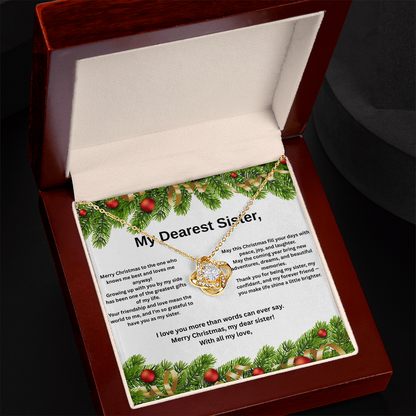 My Dearest Sister Love Knot Necklace